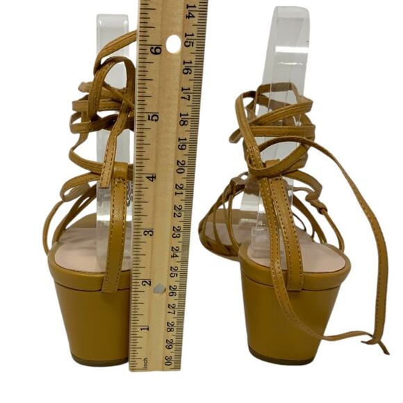 Loeffler Randall Lola Ankle Tie Sandal Honey Size 8 NWT $295 MSRP - Picture 6 of 7